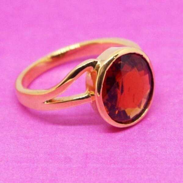 Buy Hessonite Ring/garnet Ring/gomed Ring Red Garnet Gemstone Ring in  Sterling Silver Gold Plating Ring Handmade Ring for Men and Women Online in  India - Etsy