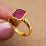 Unheated Ruby Manik Gemstone Ring
