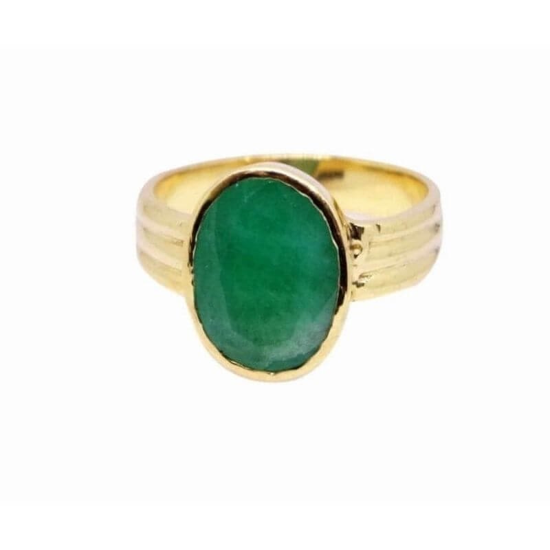 Stellar Emerald (Panna) gold ring – Kundaligems.com