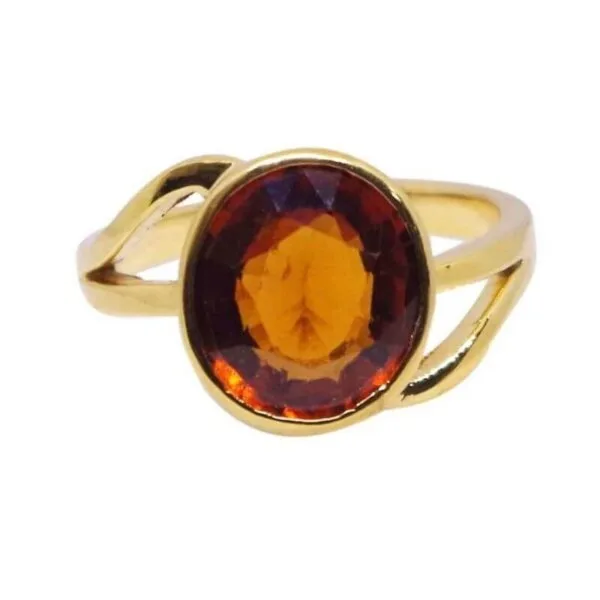 Hessonite Garnet (Gomed) Ring