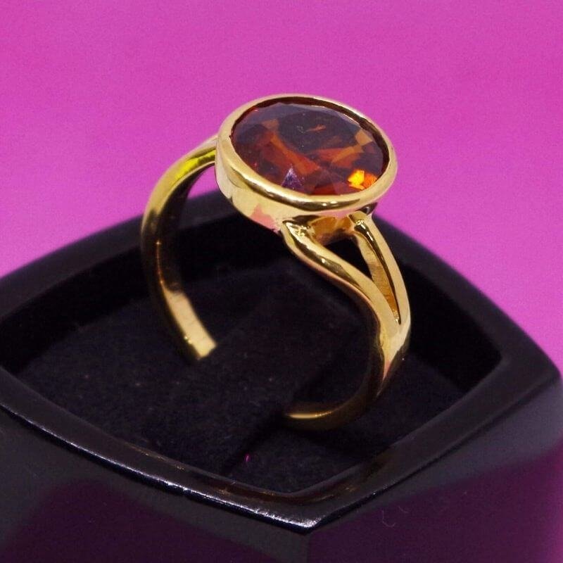 Taj Ring Enterprises Natural Gomed (Hessonite) Gemstone Adjustable Ring at  Rs 500 in Roorkee