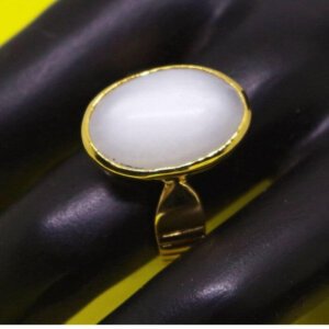 Natural & Certified White Opal Ring