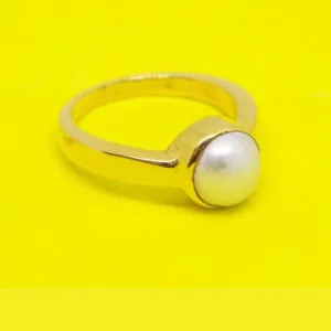 Natural & Certified Pearl Ring / Moti Ring Of South Sea