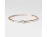thin moissanite ring
