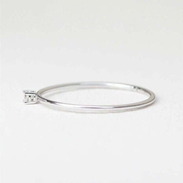 thin moissanite ring