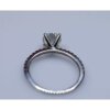 Moissanite Engagement in Sterling Silver Egagement Ring, Charles & Colvard Wedding ring band, Engagement moissanite ring