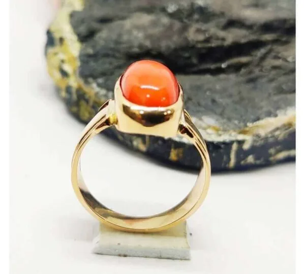 natural coral ring