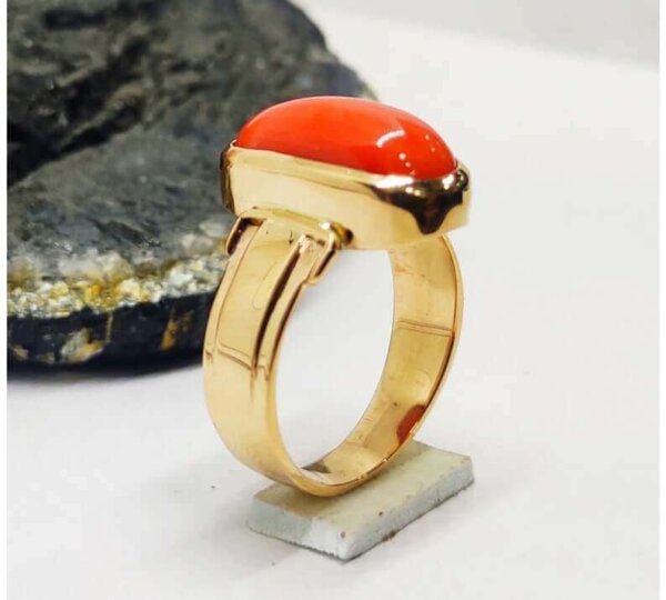 Buy Certified 3-10ct/ratti Red Coral moonga Trillion Shape Gemstone  Panchdhatu Ring for Mangal Dosh Triangle Birthstone Astrological Ring  Online in India - Etsy
