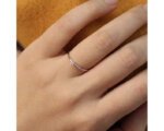 thin moissanite ring