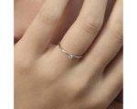 thin moissanite ring