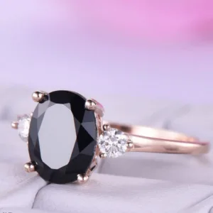 Black Moissanite Ring