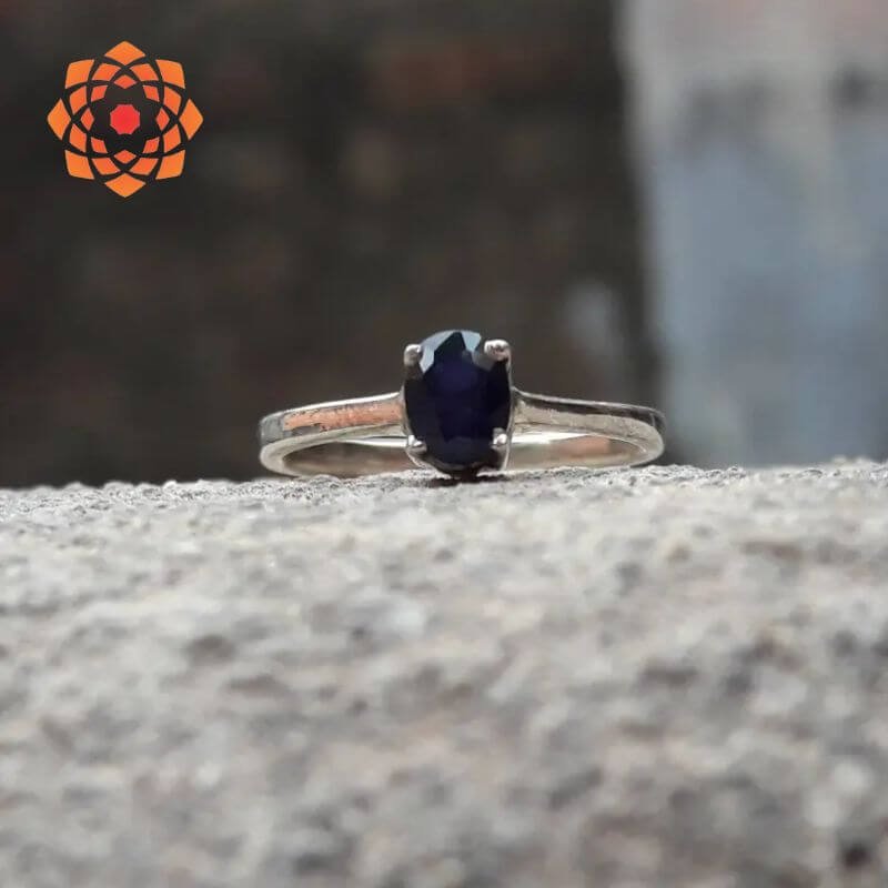 Gorgeous 18k White Gold Blue Sapphire Diamond Engagement Ring – DESIGNYARD