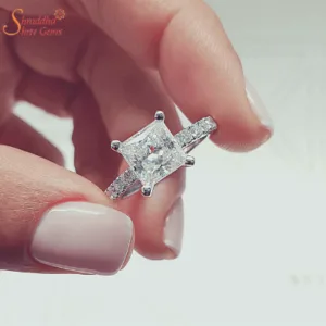 Man moissanite diamond ring