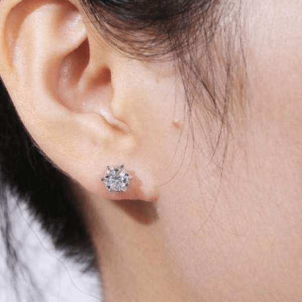 moissanire earring top