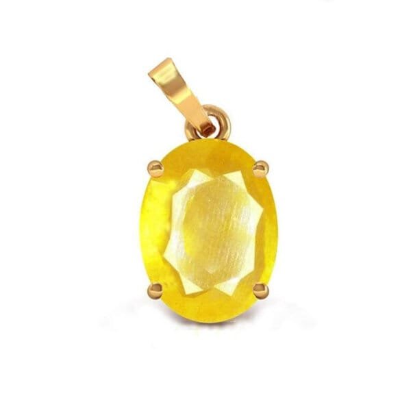 yellow sapphire pendant