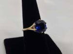 cushion cut blue sapphire ring