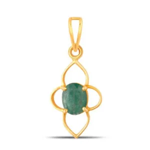 Natural Zambian (Panna) Emerald Pendant