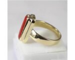 Natural Certified Coral(Moonga) Ring