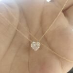 heart shape moissanite diamond necklace