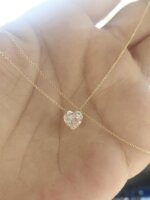heart shape moissanite diamond necklace