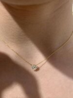 heart shape moissanite diamond necklace