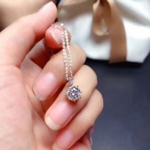 1ct Moissanite Pendant Necklace
