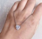 heart moissanite necklace