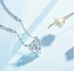 heart moissanite necklace