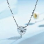 heart moissanite necklace