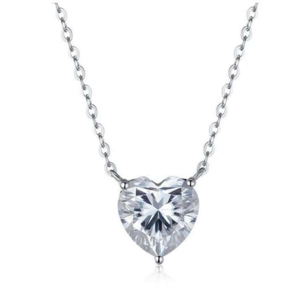 heart moissanite necklace