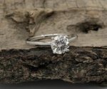Moissanite diamond ring in starling silver