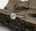 Moissanite diamond ring in starling silver
