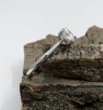 Moissanite diamond ring in starling silver