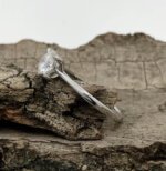 Moissanite diamond ring in starling silver