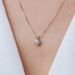 Moissanite Necklace Pendant Solitaire Diamond Brilliant 1 Carat