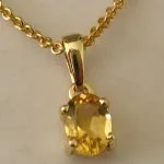 Natural citrine pendant