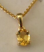 Natural citrine pendant