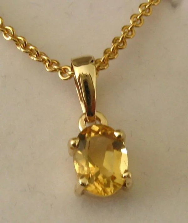 Natural citrine pendant