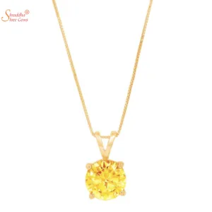 Round shape citrine pendant