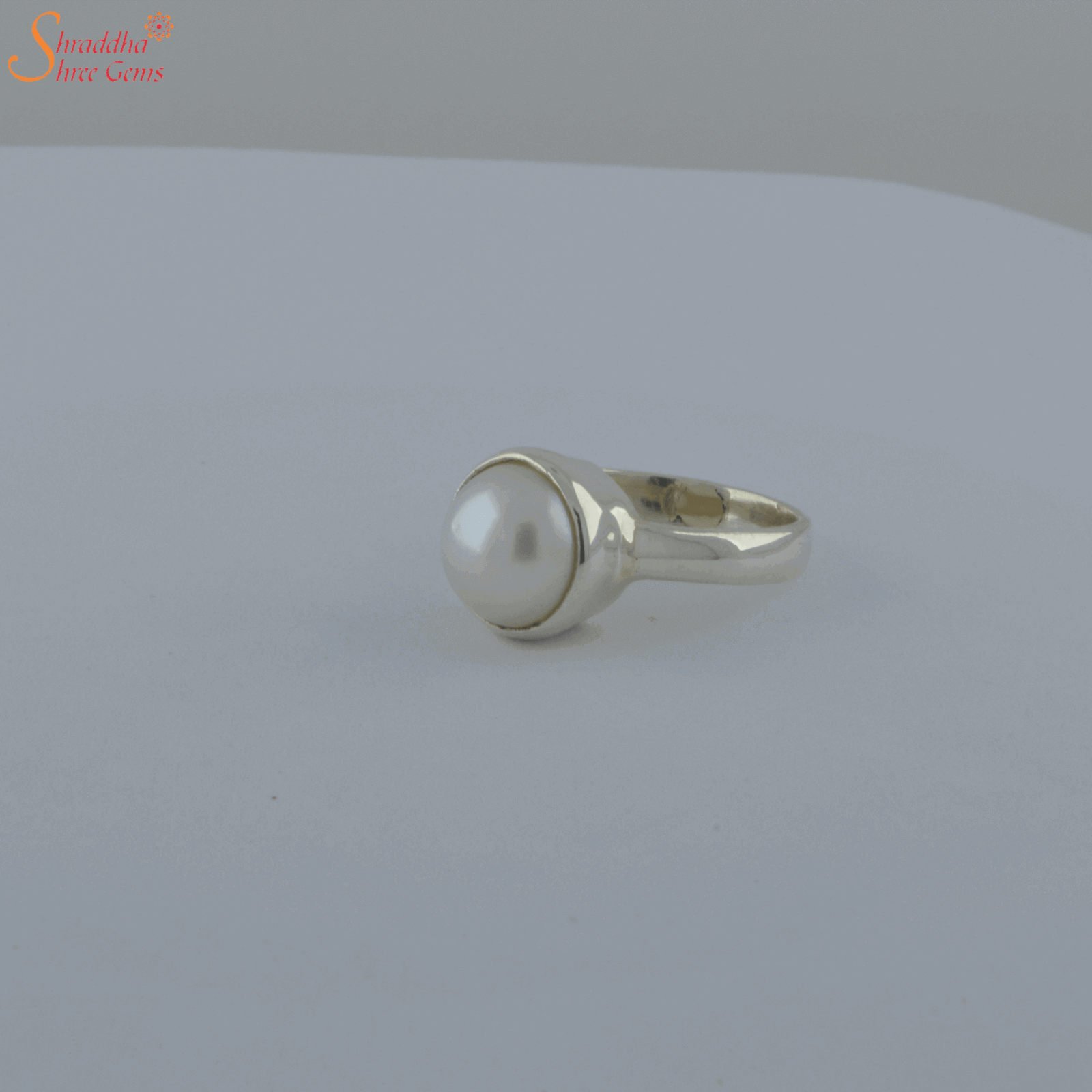 White Moti Ring Original Impon Men Rings For Daily Wear FR1064
