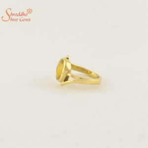yellow sapphire ring in panchdhatu