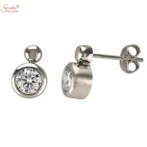 new fashionable moissanite diamond earring tops