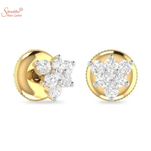 five moissanite stone earring tops