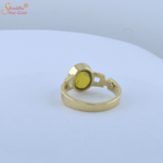 natural yellow sapphire ring in panchdhatu