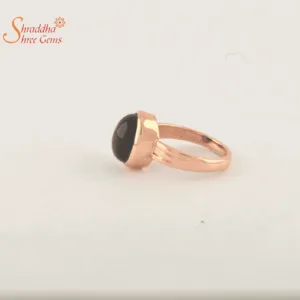 black onyx ring in panchdhatu