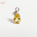 natural citrine pendant in sterling silver