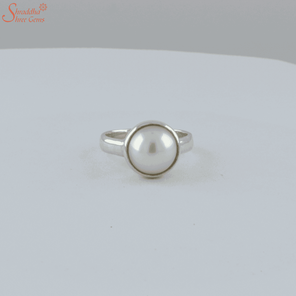 Natural Pearl Ring For Men And Women, Certified Moti Ring