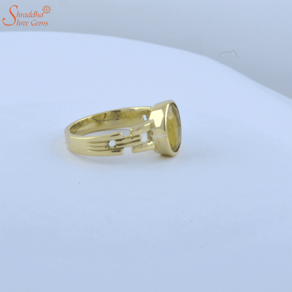 Natural Certified Yellow Sapphire Ring, Pukhraj Ring, in Copper panchadhatu  Gold Plating Ring Handmade Ring for Men & Women - Etsy