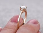 gold plating moissanite ring in sterling silver