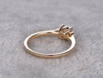 gold plating moissanite ring in sterling silver
